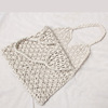 INS women's bag summer hollow grid woven woven buns straw bag holiday handmade cotton rope net pocket beach bag