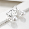 Earrings from pearl, internet celebrity, silver 925 sample