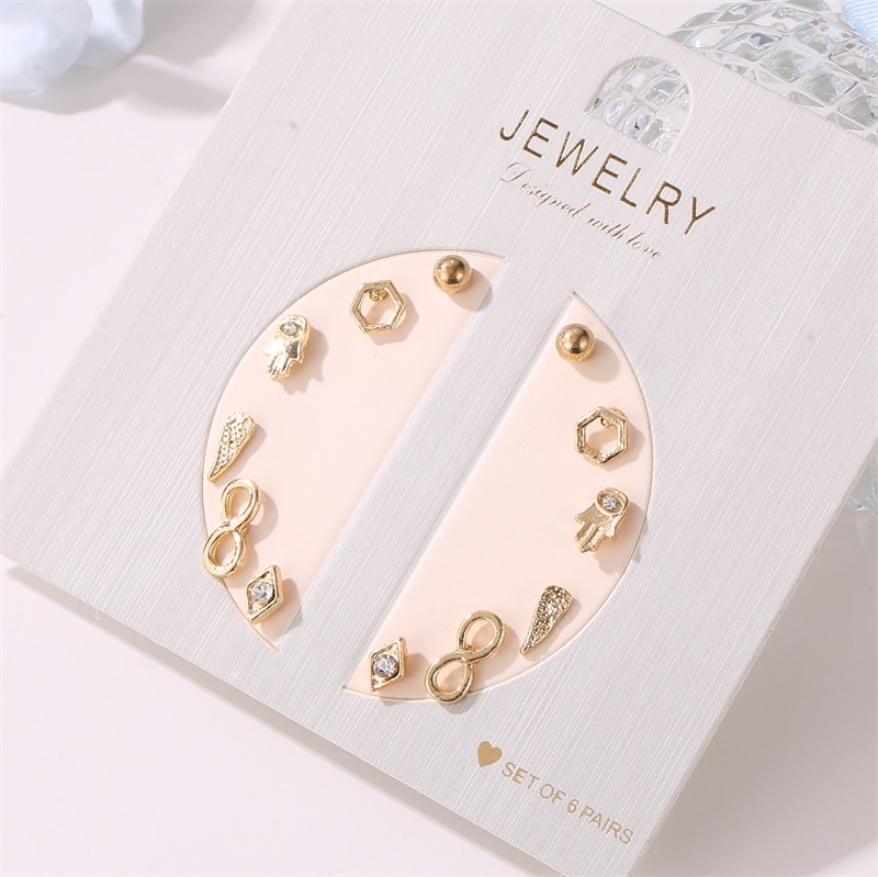 Fashion 6 Pairs Of Geometric Flower Shell Earrings display picture 2