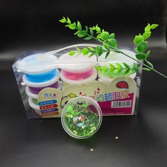 12-color transparent expanding glue space putty crystal slime expanding glue super lightweight clay clay wholesale