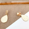 Demi-season straw nail sequins handmade, woven metal universal earrings, wholesale