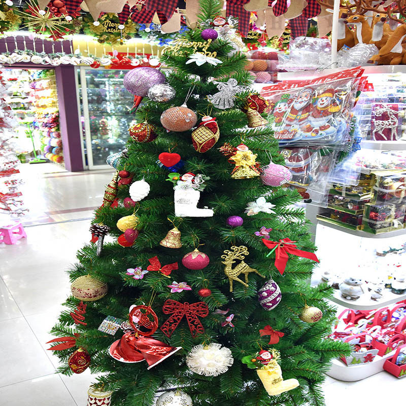 新款圣诞装饰品套装摆件挂件用品diy组合圣诞球挂饰迷你圣诞树灯