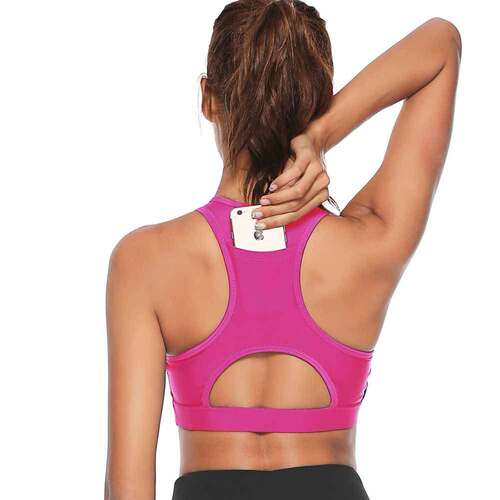Amazon Fitness Beauty Back Plug Mobile Phone Yoga Bra Sports Women's Underwear Bra