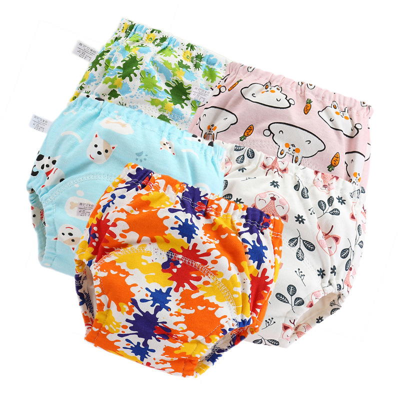 2021 men and women baby train Underwear cotton material Autumn and winter waterproof Every diaper baby Pocket diapers Diapers trousers