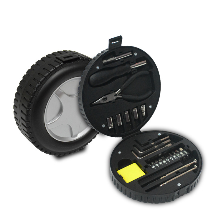 轮胎款组合工具套装24件套家用五金汽车工具箱礼品赠品厂家直销