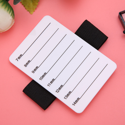 Acrylic Eyelashes Portable White Acrylic Eyelash Board Tea Flower Blossom Flower Board Hair Removal Stand Handheld Wedding False Eyelashes
