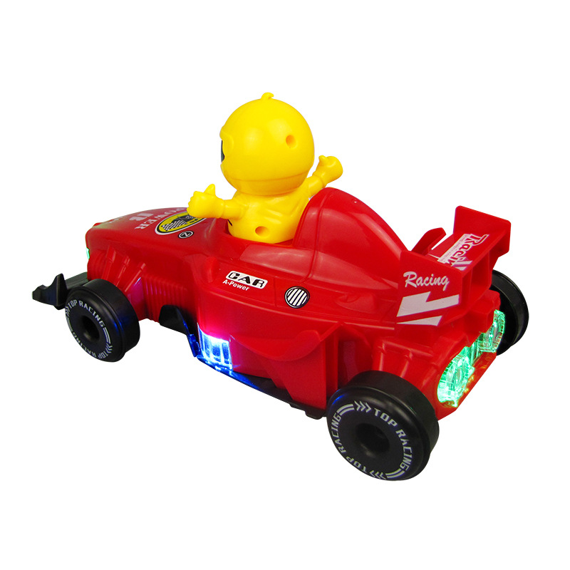 Venta caliente rueda universal eléctrica coche deportivo música fórmula ligera coche de carreras coche de juguete para niños niño puesto al por mayor