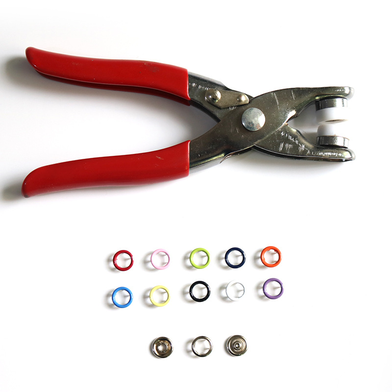 Venta caliente transfronteriza 9,5 MM color hueco pierna alta metal cobre cinco-garra hebilla herramienta traje bebé gateando ropa botón