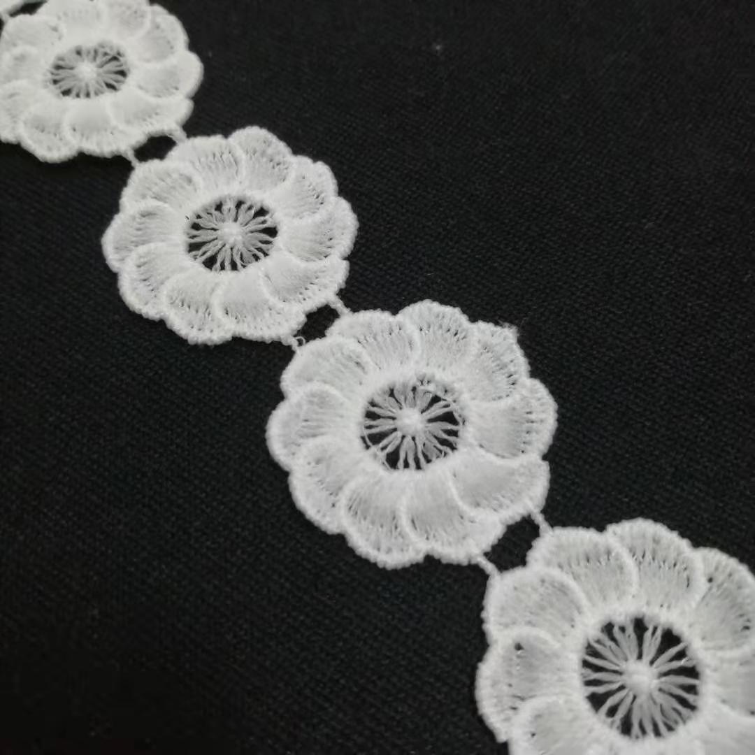 牛奶丝水溶刺绣蕾丝花边 服装绣花现货批发厂家 服装饰品辅料