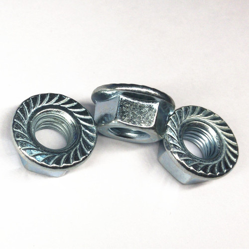 Galvanized hexagonal toothed anti-loosening and anti-slip male, British and American M3-M20 fine tooth nut GB6177 flange nut