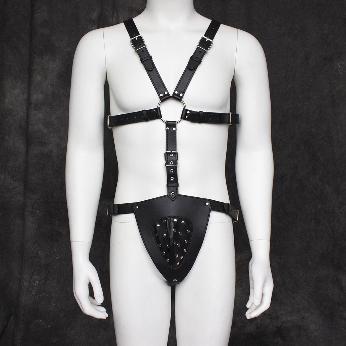 Ropa de cuero PU para hombre, arnés de bondage, disfraces para discoteca, traje de cuero para pole dance, venta al por mayor de juguetes sexuales de fábrica. image 2