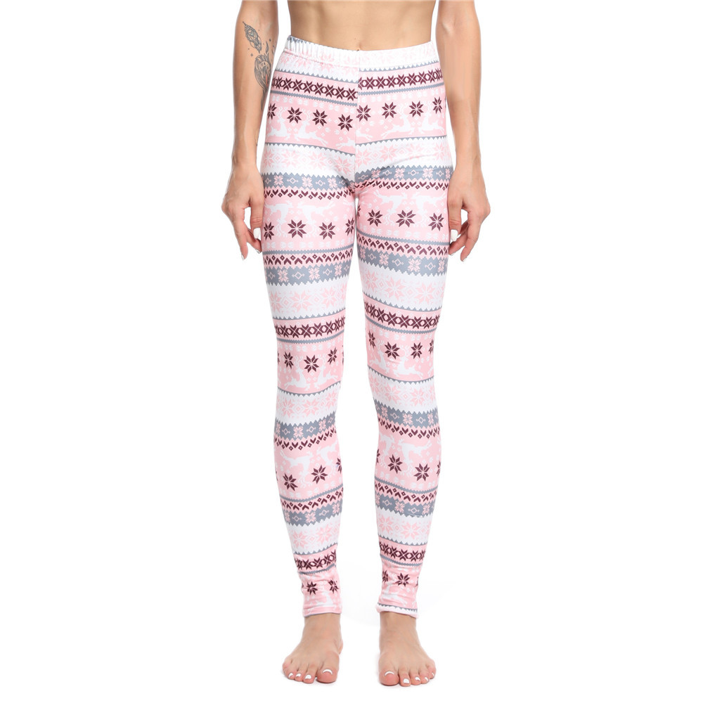 182g Weight Ankle-Length Pants Length Spandex, Polyester Fabric Type High Waist Waist Line Leggings Pants Type Stretchy Elasticity Daily Occasion Breathable Function Skinny Fit Type Christmas Festival Snowflake Pattern Winter, Autumn Season Women'S Gender Simple Style Style Women'S Daily Simple Style Snowflake Ankle-Length Leggings 79