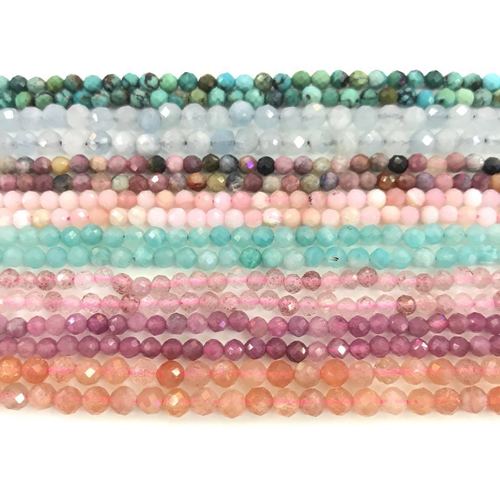 3mm strawberry crystal aquamarine pendant necklace earrings pearl accessories hairpin tassel DIY jewelry accessories wholesale