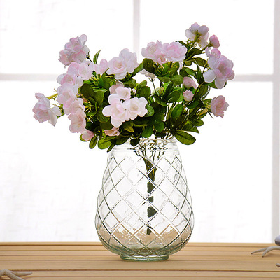 牧图批发水培创意插花花器客厅桌面摆件简约透明玻璃花瓶