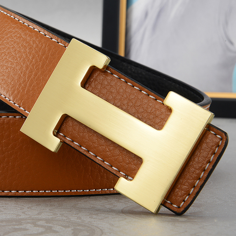 VOOTHOST Brand Design Belt For Men Fashion Smooth Buckle Belts Alloy Buckle Belts Leather Belts Gifts Business Casual Jeans Waist VA064_vogarts.com