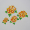 Manufactor Direct selling Cheap Peony Embroidery Flower Cloth sticker Fill holes Gum Multi leaf Clover peony