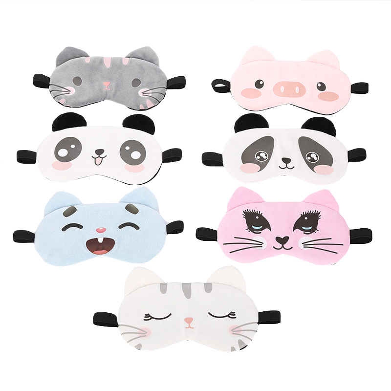 Cartoon cute breathable sleep mask for men and women
