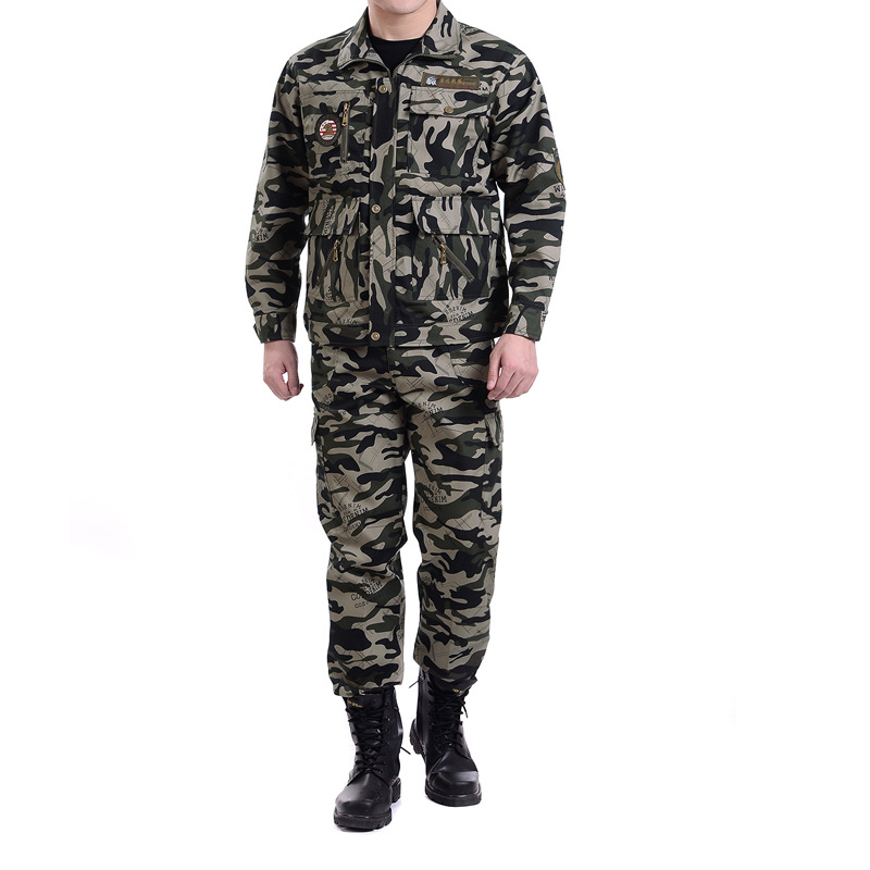 套装男四季款中老年宽松大码外套电焊服中年男工地工装工作服