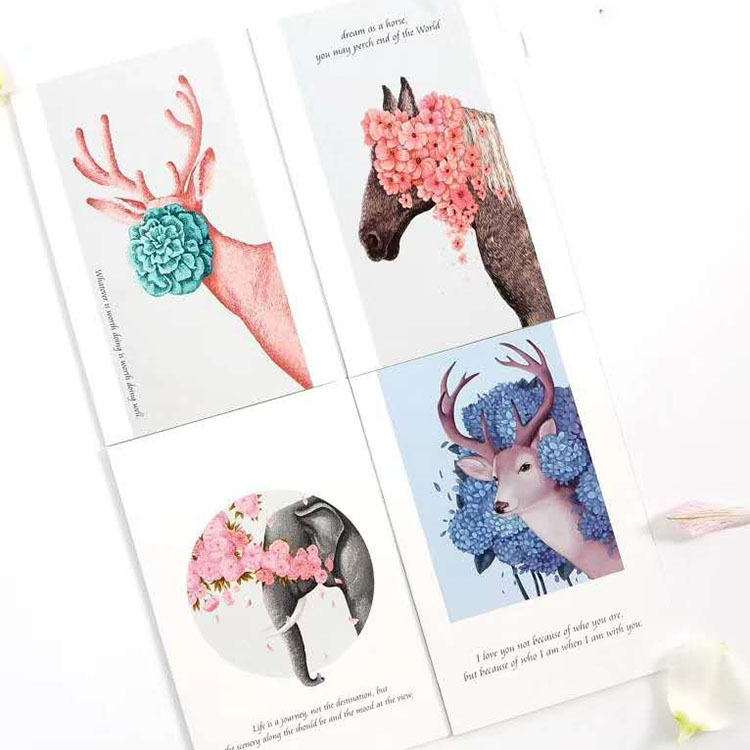 Bouquet of flowers card Peach Elevator Xinyu card Bouquet of flowers Blessing card Greeting cards fashion heart-shaped square