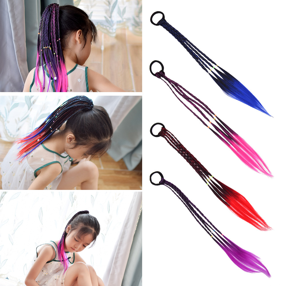 Baby Girl Headbands Hair Rope Ponytail Holder Princess Braid Wig