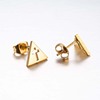 Earrings, triangle, European style, 2021 collection