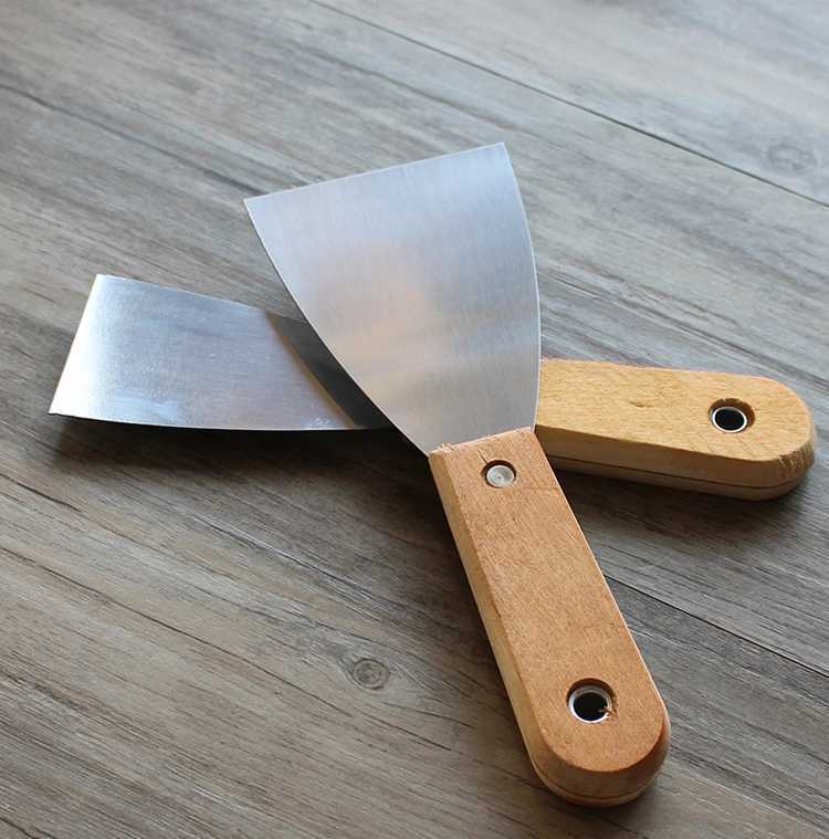 厂家木柄油灰刀 填缝小铲刀 塑料刮刀 油灰批刀清洁刀 腻子刀