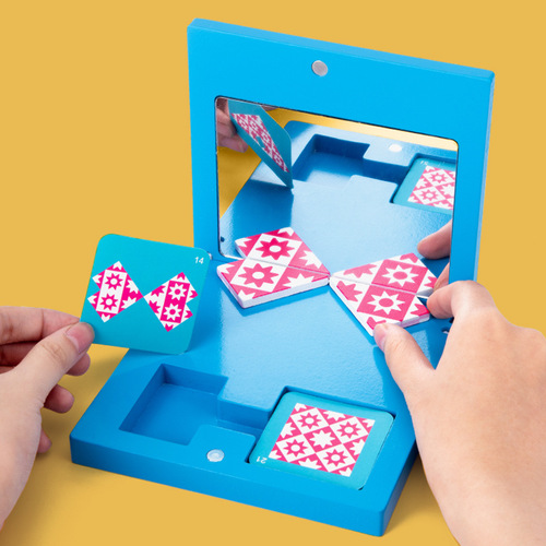 Mirror puzzle 0.4 wooden children's fun puzzle whole brain spatial thinking logical reasoning educational development toy