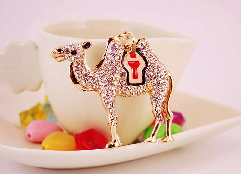 50g Weight Alloy, Metal Material Unisex Gender Red, Yellow Color Cute Diamond Desert Boat Cute Animal Metal Pendant  Keychain 5