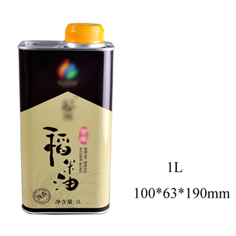 工厂定制1l稻米油包装罐 1升调和油罐食品包装罐金属马口铁罐