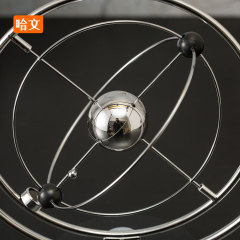 Battery-powered Creative Earth Perpetual Motion Decorative Ornament Automatic Rotating Celestial Motion Swing Metal Craft