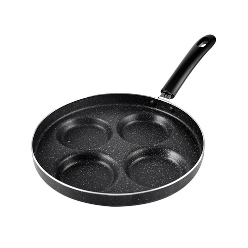 Medical stone non-stick pan four-hole omelette pan egg dumpling pan waffle mold 24cm multi-function frying pan