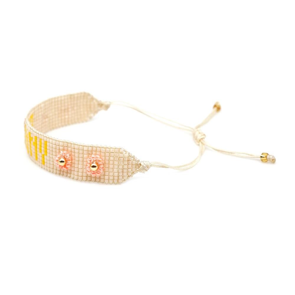 Miyuki Simple Female Bracelet Db Antique Rice Beads Woven Love Pattern Bracelet display picture 4