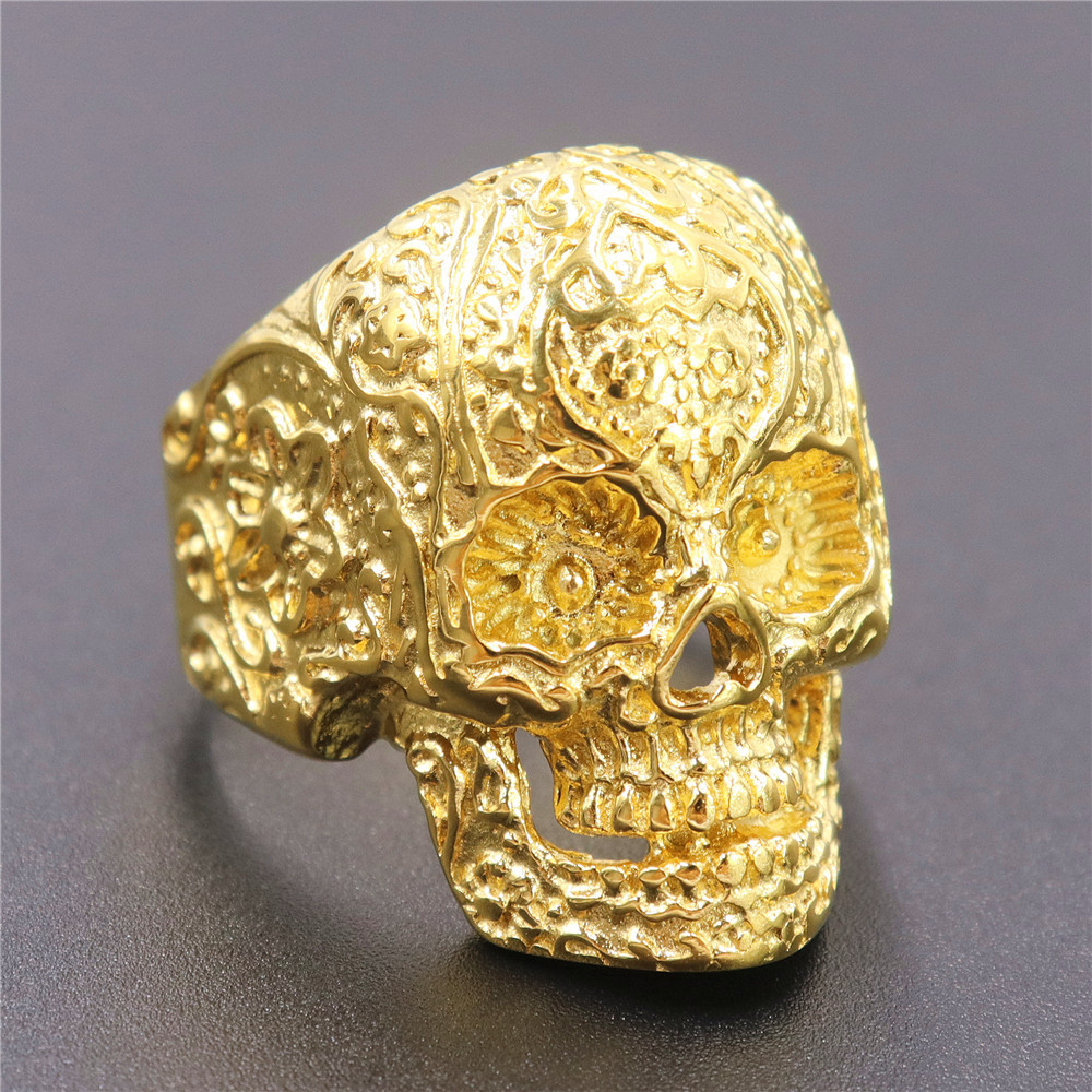 Unisex Gender Punk Skull 304 Stainless Steel Halloween Unisex Rings