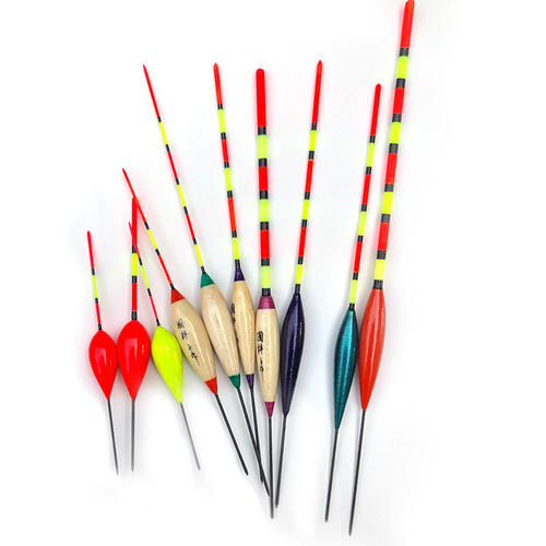 Wholesale crucian carp float, shallow water fish float, hollow tail, short float, jujube core type, thick eye-catching grass hole float, stream float