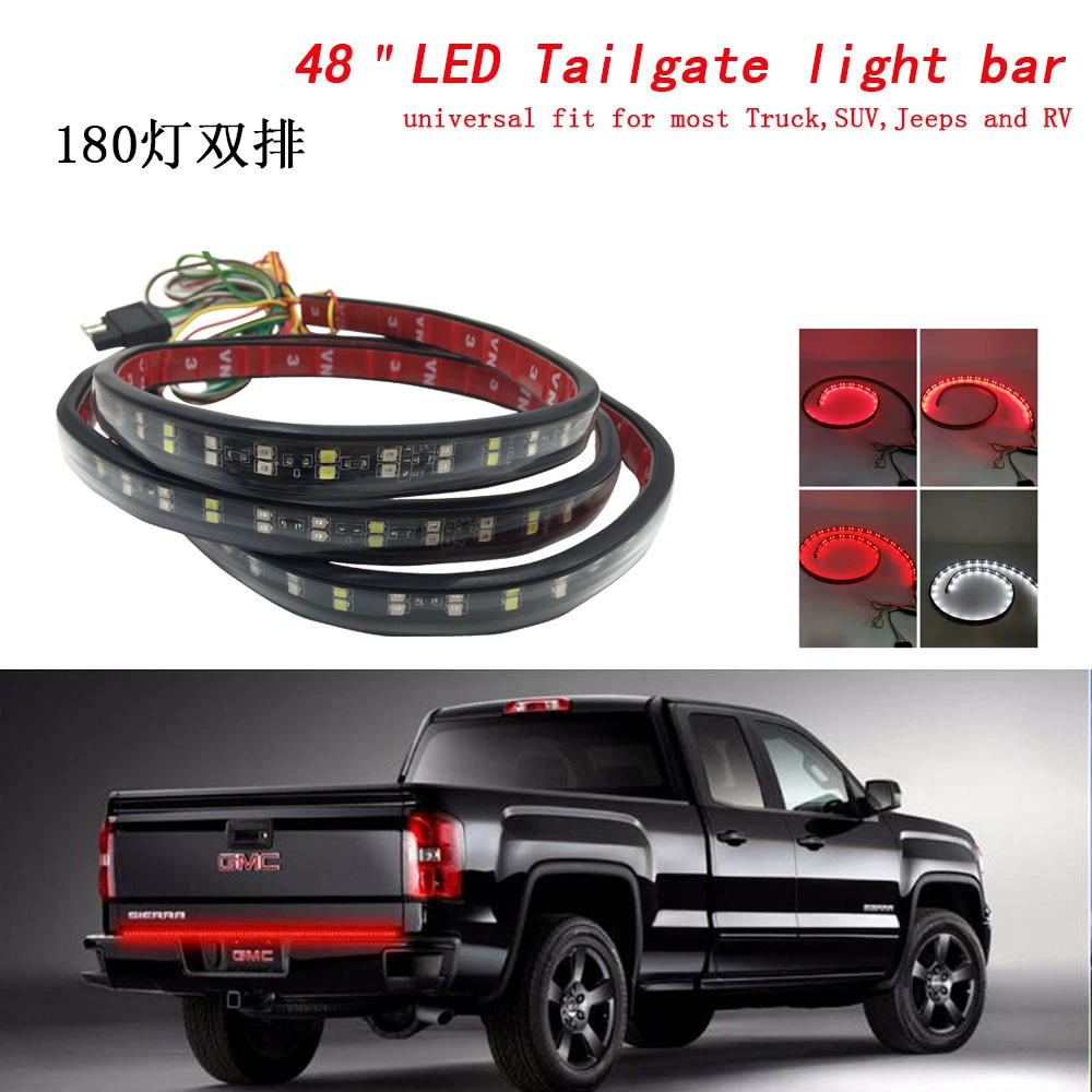 Трансграничный пикап 48-дюймовый двухрядный 180 легкий пикап фургон световой красный и белый двухцветная линия Рулевой тормоз заднего хода