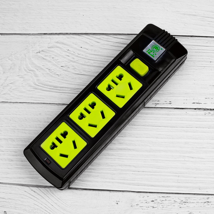 有线 黑色带开关新国标15孔插线板批发 指示灯 不带线电源插排