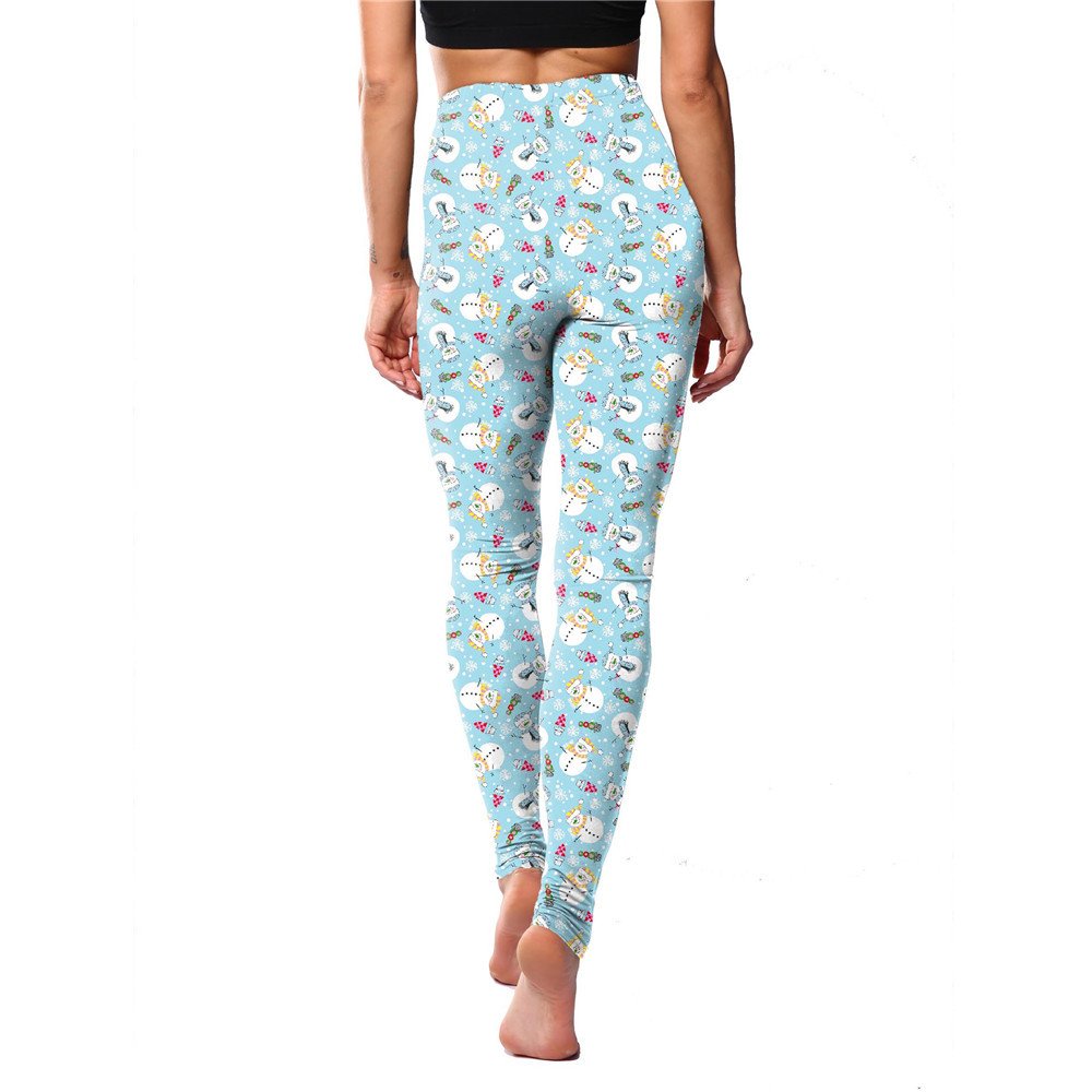 182g Weight Ankle-Length Pants Length Spandex, Polyester Fabric Type High Waist Waist Line Leggings Pants Type Stretchy Elasticity Daily Occasion Breathable Function Skinny Fit Type Christmas Festival Snowflake Pattern Winter, Autumn Season Women'S Gender Simple Style Style Women'S Daily Simple Style Snowflake Ankle-Length Leggings 82