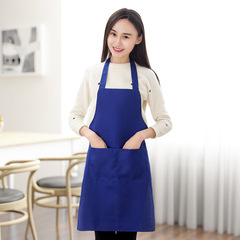 廠家供應廣告圍裙定製加印LOGO制服呢新款純色家務防污批發工作服