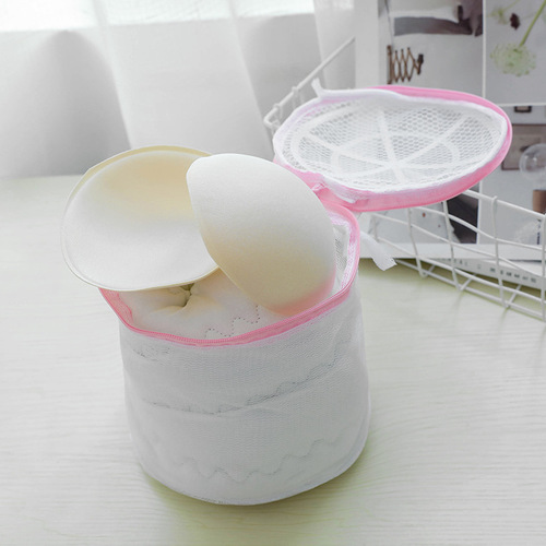 Foldable bra wash bag white bra wash bag with stand underwear storage basket