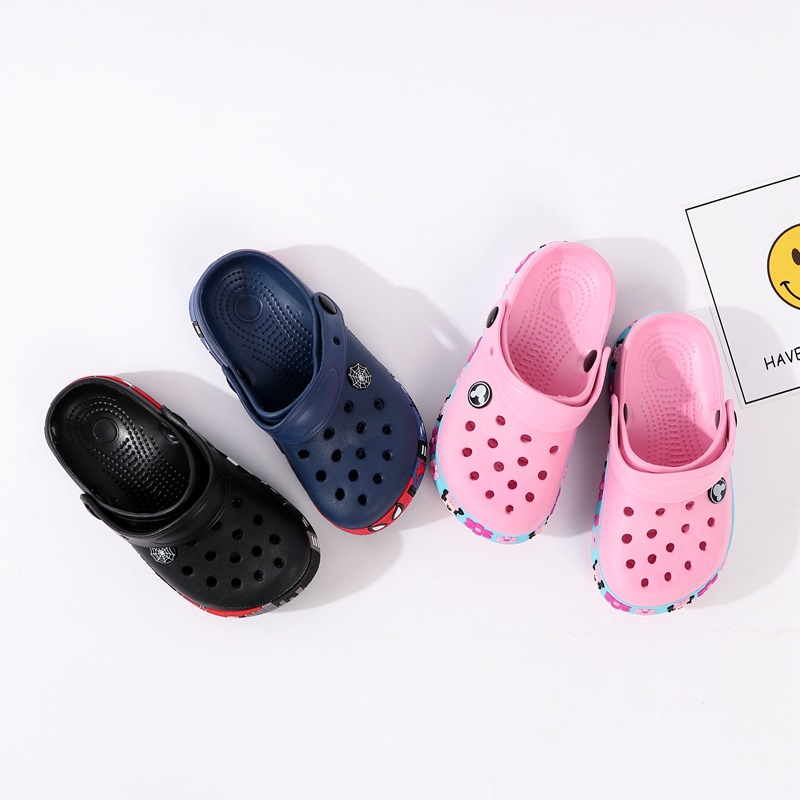 [7% off] Children's sandals and slippers Summer baby 1-3-8 children's soft bottom shoes with holes anti-skid cute cartoon