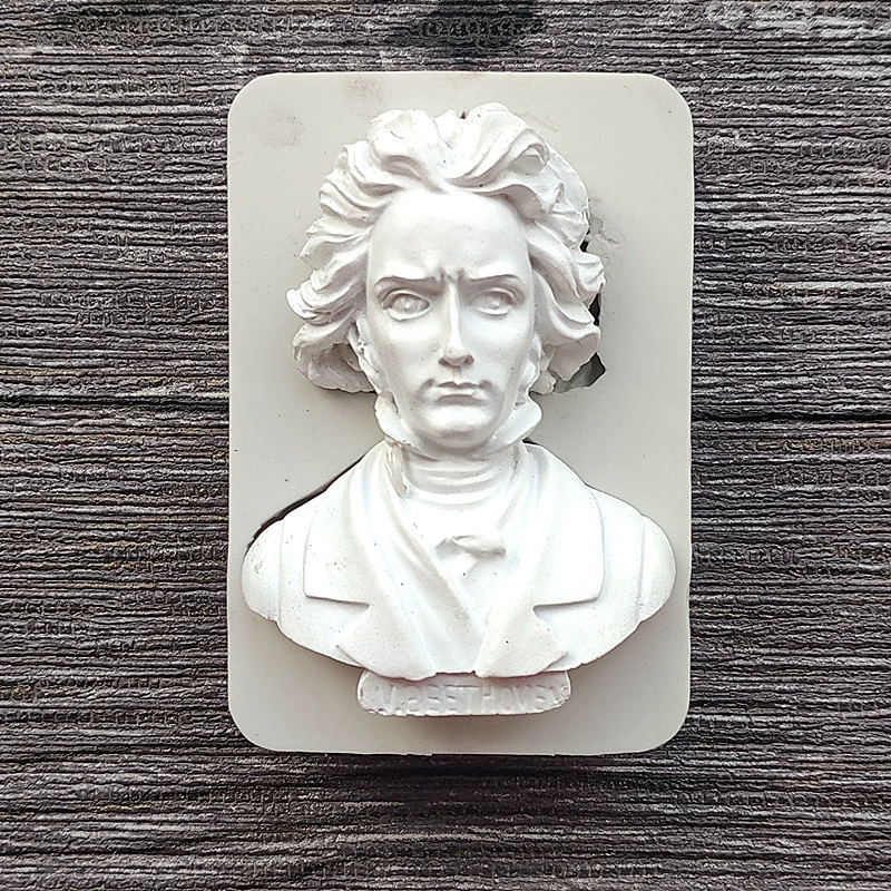 Three dimensional statue, silicone mold, acrylic fondant