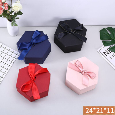 现货六角盒新娘伴手礼盒 网红包装礼盒定制 生日礼物盒糖果六角盒|ru