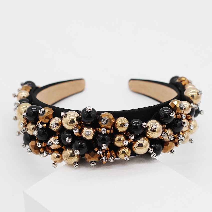 New European And American Baroque Rhinestone Bead Ball Headband Wholesales Fashion display picture 5