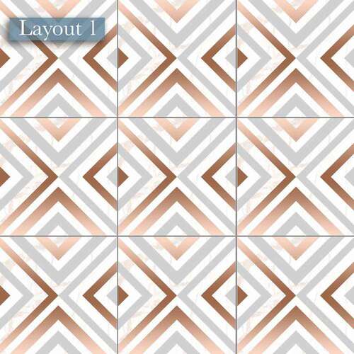 TS130 anti-slip ceramic tile wall sticker marble metal texture copper color simple floor sticker waterproof and wear-resistant frosted