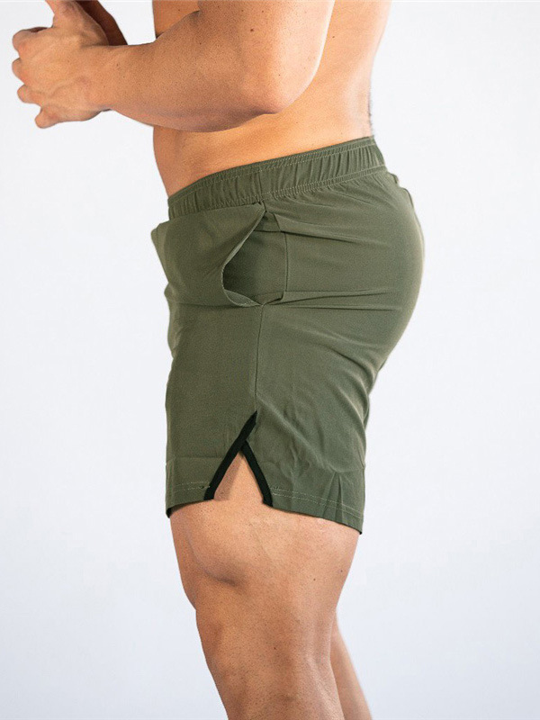 Comercio exterior de color sólido tablero ligero verano hombres pantalones cortos de fitness deportes casuales correr de secado rápido pantalones cortos de entrenamiento de baloncesto