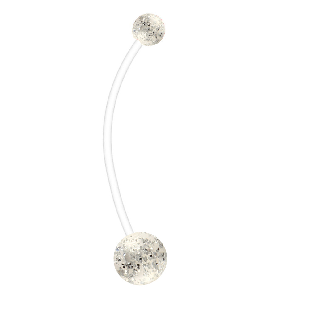 38mm Long Rod Pregnancy Belly Button Ring - Stainless Steel Geometric Shape - Non-Allergic, Best Selling on Amazon & eBay detail image 11
