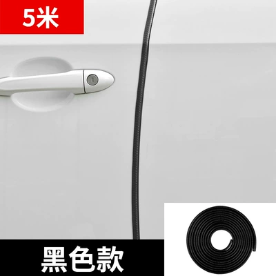 Car Door Anti-Collision Strip Invisible Universal Adhesive-Free Door Edge Anti-Scratch Anti-Scratch Body Protection Strip Decoration (Qapı və bamper qoruyucu zolaqlar) - black-5-m-pack
