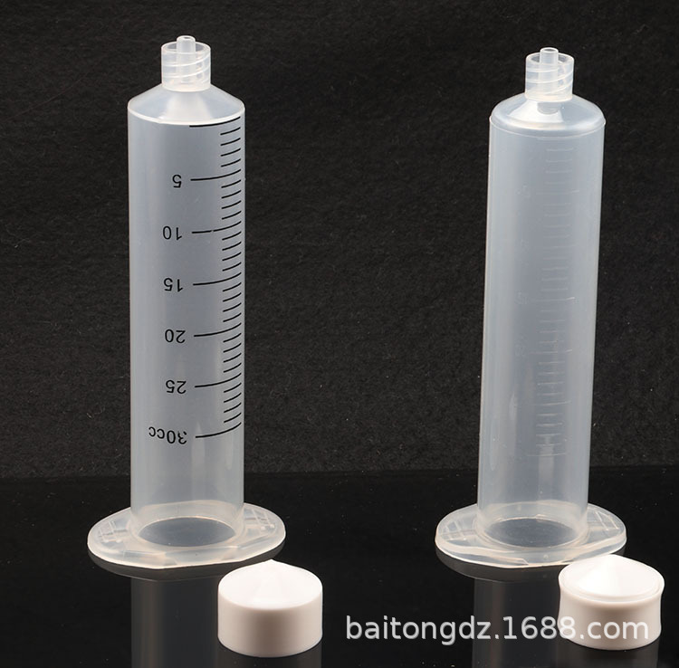 美式点胶针筒 30/50/55cc带刻度点胶机针筒 滴胶针筒注胶针筒刻度