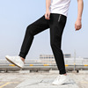 men's wear 2019 Spring and summer new pattern pure cotton zipper Elastic force Feet Haren sweatpants  Large motion Casual pants