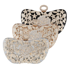 跨境新款鑲鑽晚宴包歐美女士手提包宴會聚會手拿包百搭禮服晚裝包